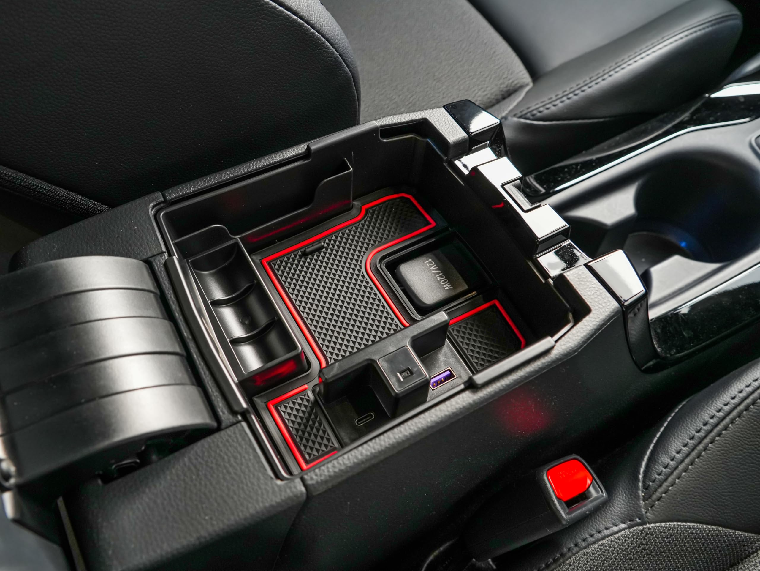 

AVEST Поднос-органайзер для консоли с USB-зарядкой и сенсорной подсветкой для Toyota Corolla Cross 10 Детали интерьера Серия подносов для хранения на центральной консоли. &