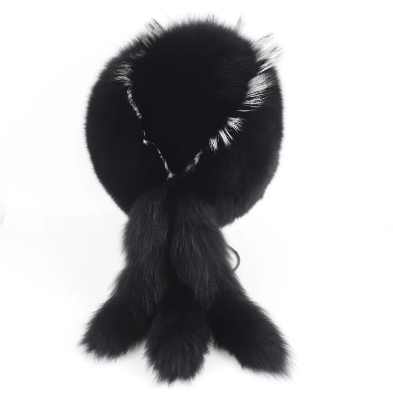 New winter fox fur hat Women genuine fur bomber hat Luxury fashion warm hat thickened outdoor genuine fox fur caps
