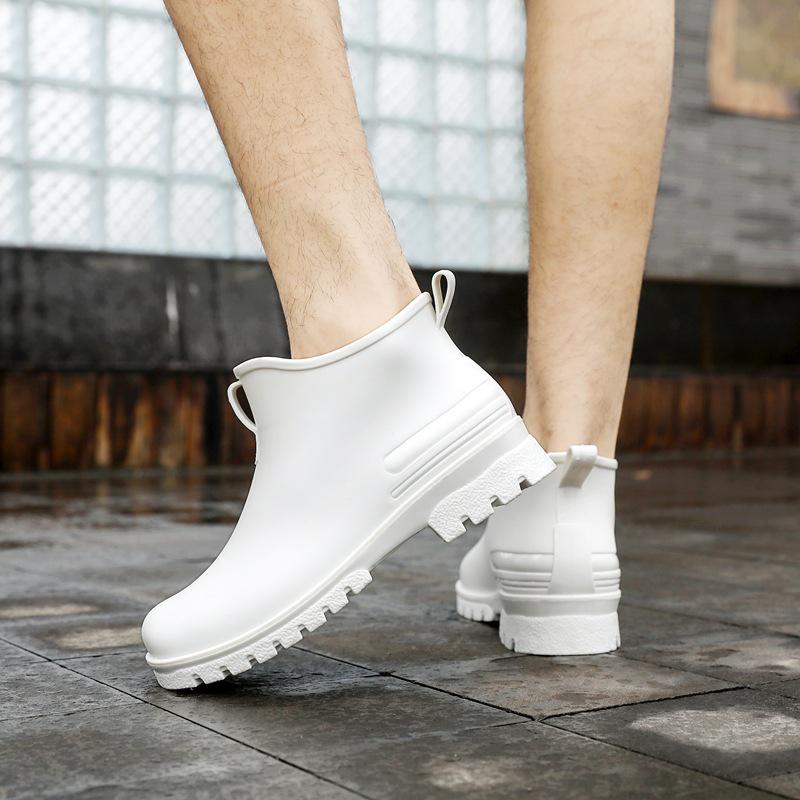 Unisex Chelsea Rain Boots - Short Tube, Fashionable Outdoor Wading Shoes, Low-Top Rubber Galoshes