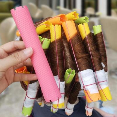 6Pcs Heatless Hair Curler Set - Soft Flexi Rods No Heat Rollers Lazy Curls Wave Formers Hair Styling Tools