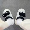 New thick-soled hole shoes hairball slippers women go out in summer, summer sandals to wear by the sea