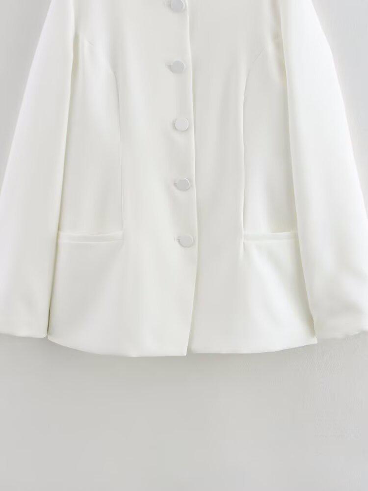 2025 Spring Women's Two-Color Round Neck Suit & Skirt Set - European & American Style