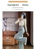Petite 150cm Soft Velvet Casual Sports Pants - Slimming, Flesh-Covering, Height-Enhancing, Floor-Length, Autumn/Winter XS