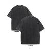 European Size Men's Wizard & Warrior Fantasy T-Shirt -  Washed Batik Cotton Oversized Medieval Tee with Wizard Warrior Silhouette Print Shirt