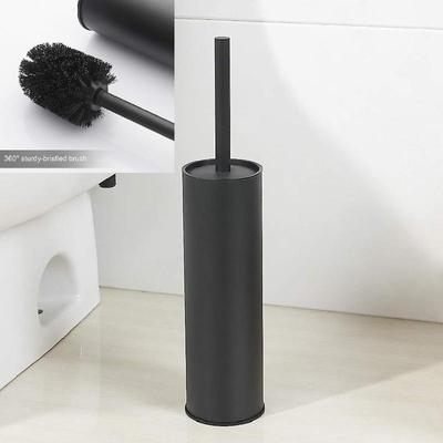 Bathroom Stainless Steel Black Toilet Brush Set,Toilet Bowl Brush and Holder Odor Resistant Long Tube Home Supplies