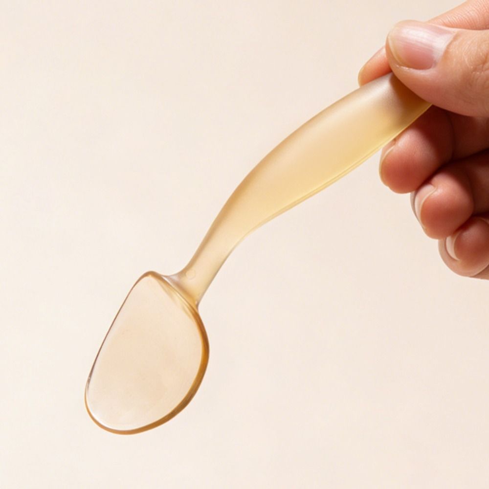 Silicone Baby Food Spoon Short Handle Learning To Eat Spoon New Baby Feeding Spoon Learning To Eat