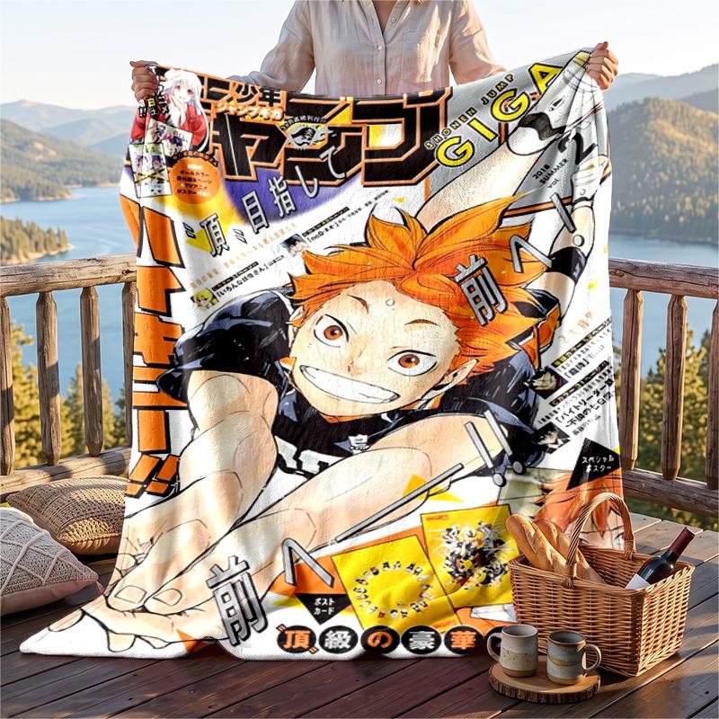 Warm Flannel Throw Blanket,Haikyuu Lightweight Cozy Blanket For Bed Sofa And Daily Use