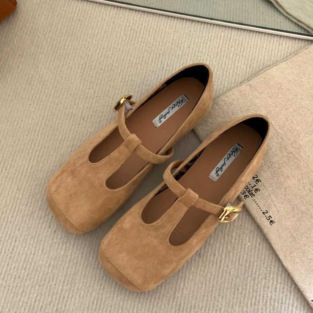 Fashion Bailamos Retro Woman Flats All-Match Square Toe Casual Female Sneakers Flats Comfortable Square Dress Solid PU Lace-Up Rubber Sl