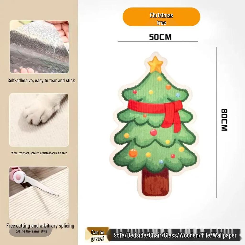 Cat Climbing & Scratching Pad: Durable, Non-Shedding Wall Sticker for Scratch-Proof Sofa & Wall Protection