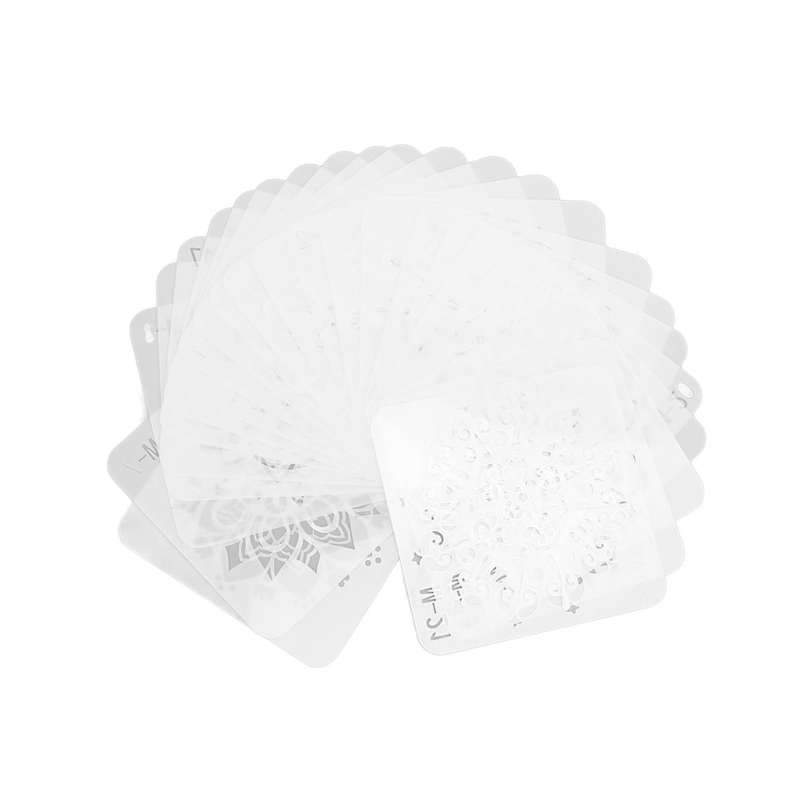 

24pcs Mandala Stencil 24 Styles Hollow DIY Painting Template for Furniture Stone Wood