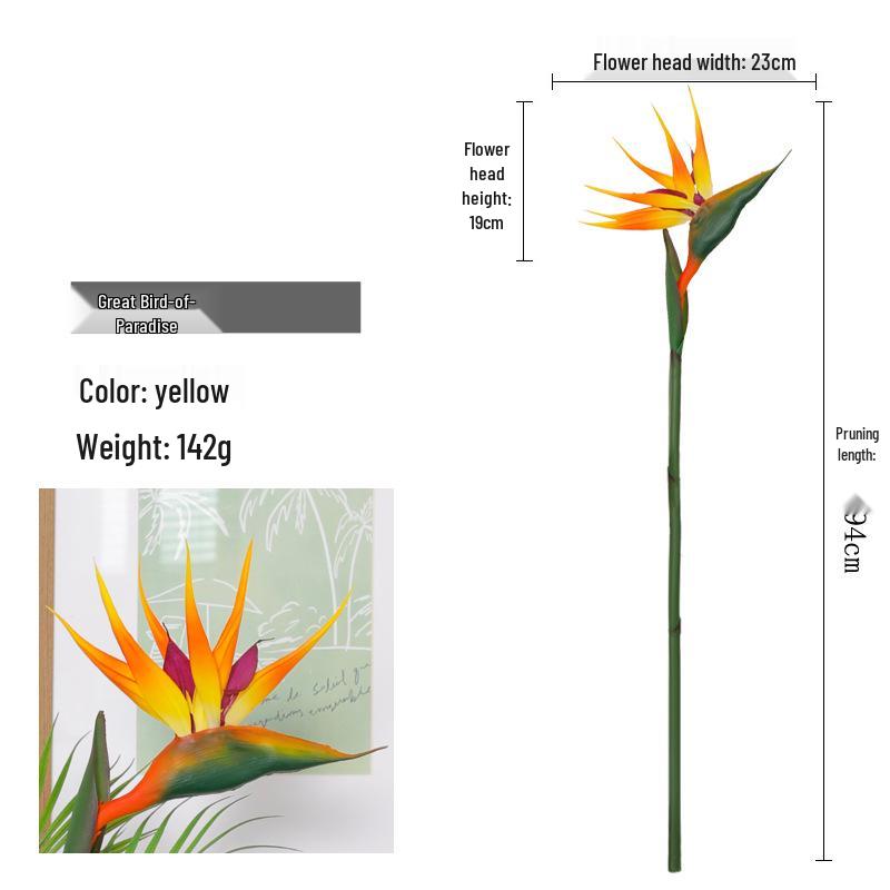 Тактильно приятный искусственный цветок Стрелиция Райская птица для домашнего декора