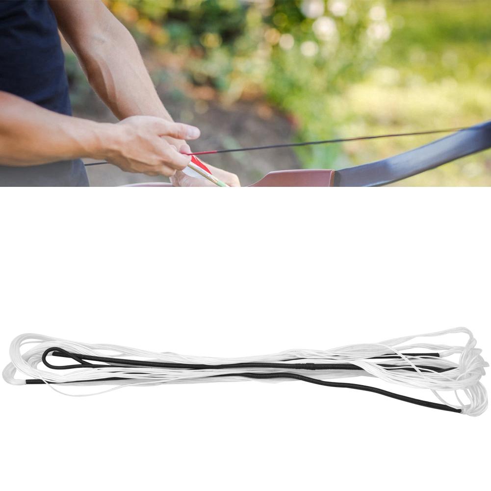 1 pcs Nylon Universal Archery Bowstring Bow String for Recurve Bow Hunting Tackle Accessory(black&white 70 inches)