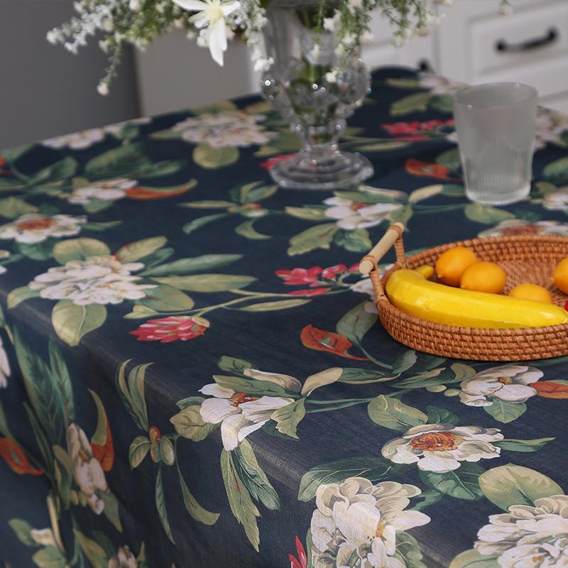 Floral Print Tablecloth Table Decoration Tableware Party Supplies Indoor and Outdoor Tablecloth Reusable/Tablecloth
