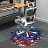 1pc Star Confetti Office Round Area Rug, Indoor Mat Suitable For Office, Under Office Chairs Bedroom Living Room Home Decor, Room Deco 077