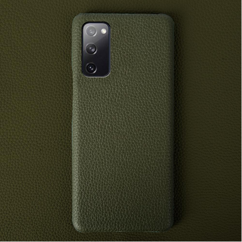 Luxury Business Cover for SAMSUNG S20 FE CASE Litchi Genuine Leather Cases S20Plus S21Ultra Back Cover Coque Shockproof Funda