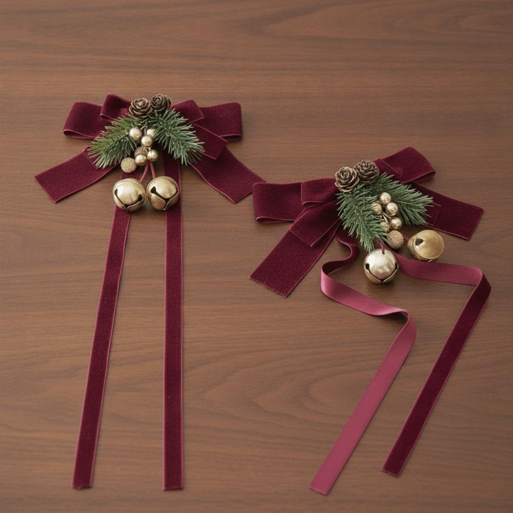 Faux Pine Christmas Curtain Tieback Handmade Window Hanging Ornament Party Planners