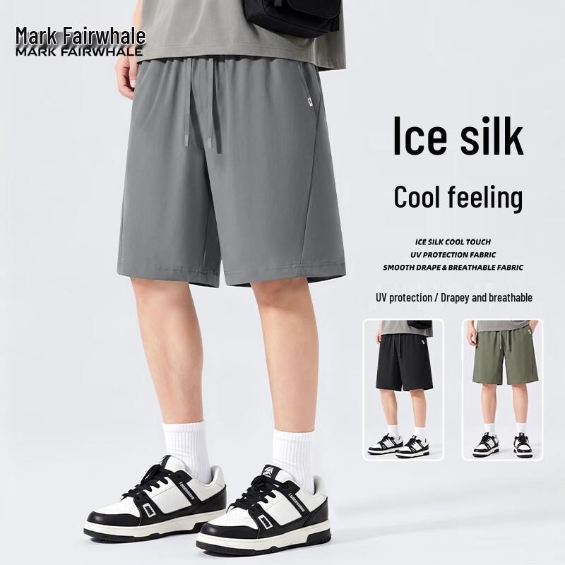 Mark Fairwhale Men s Ice Silk Breathable Athletic Shorts M
