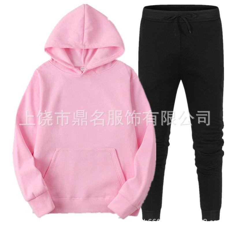 220g Fabric Plus Size Hoodie Hooded Unisex Solid Color Trendy Brand Loose Couple Plush Suit