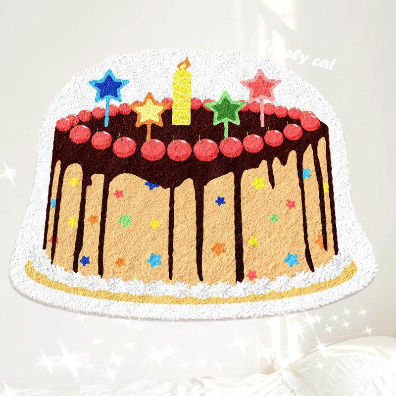 

Ins Style Chocolate Cake Plush Спальня Коврик Ковер Коврик для двери в ванную Нескользящий Приставной столик Коврик 50 * 60CM (crystal cashmere hairless)