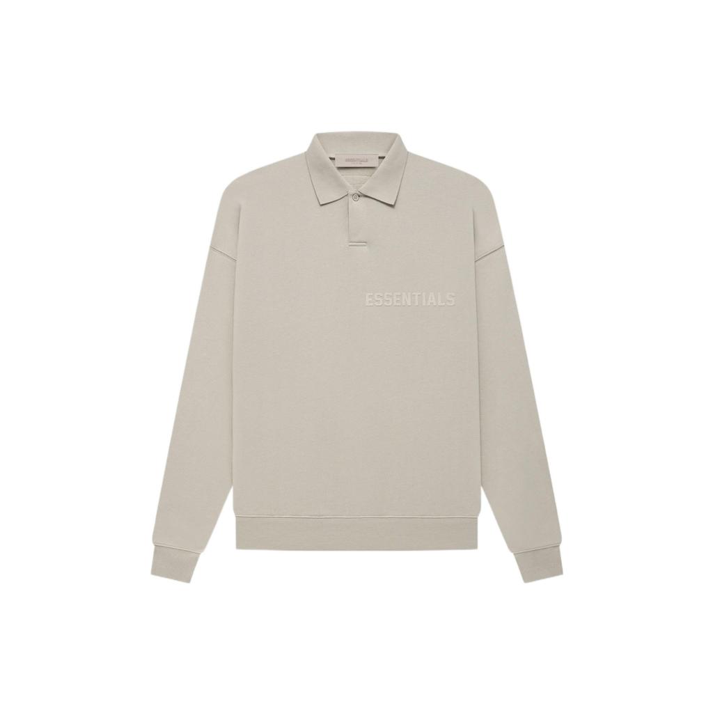Fear of God Essentials Fall/Winter 2022 Long Sleeve Polo Unisex Tops Smoke-Grey FOG-FW22-123