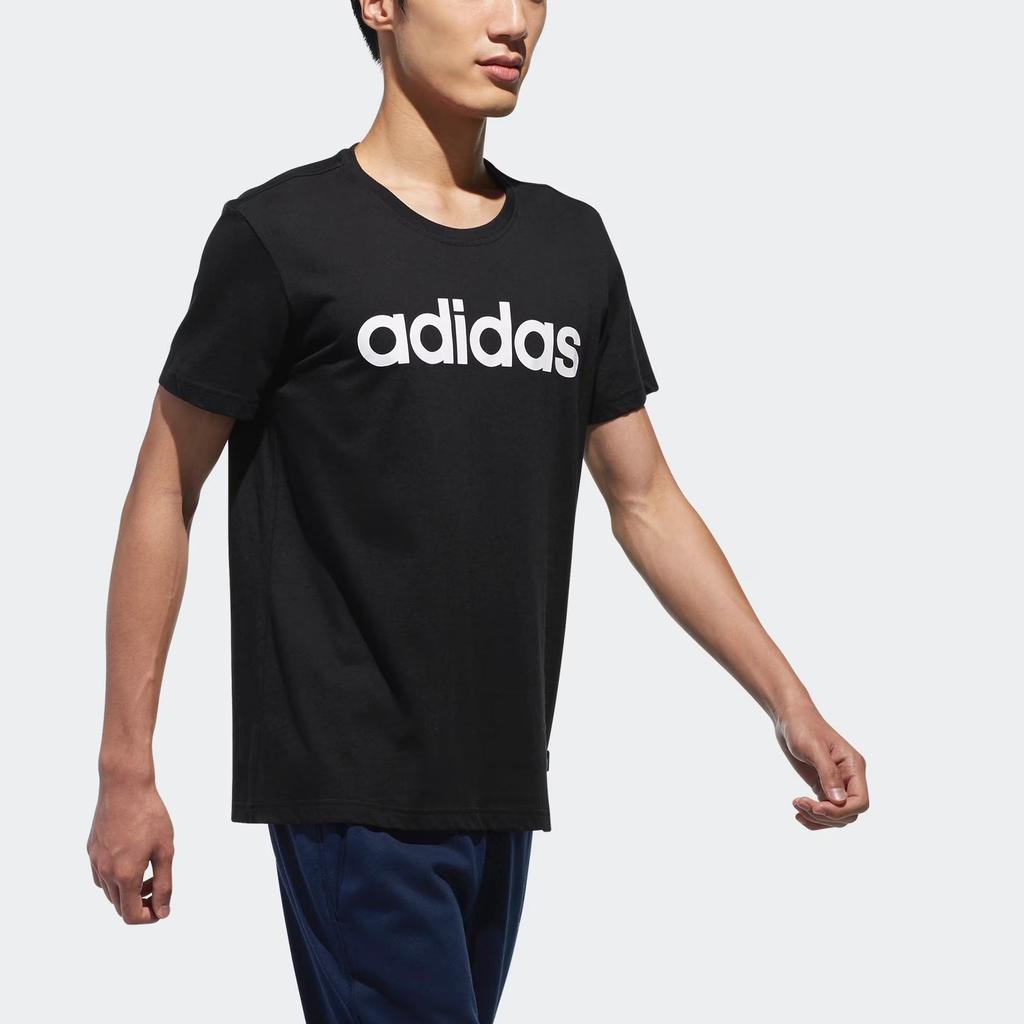 Adidas Classic Versatile Moisture-Wicking Crew Neck Short Sleeve T-Shirt Men Tops Black CV9315