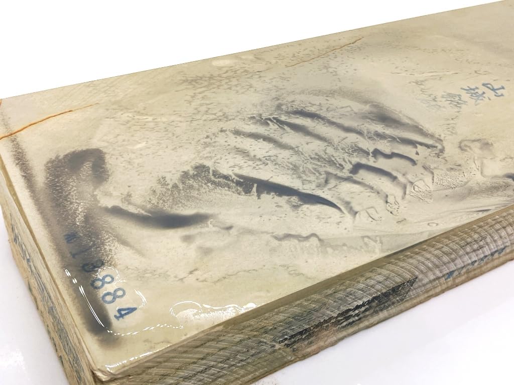 Natural Whetstone Shomotoyama Yamashiro Meiji Umegahata Okuden Honsuban Habutae Large Size 8cm 4cm Long Length Large Top Quality Ukyo-ku #84 /2,436g