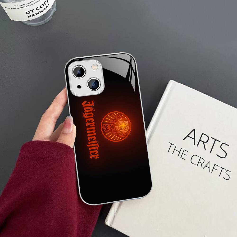 Heißer J-JaegermeisterS Für iPhone 14 13 12 Mini 11 Pro XS Max X XR 14 Plus Gehärtetes Glas Cover