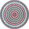 Vintage Mandala Round Boho Area Rug Non‑Slip Soft Circular Carpet for Living Room Bedroom Apartment Home Decor Machine Washable