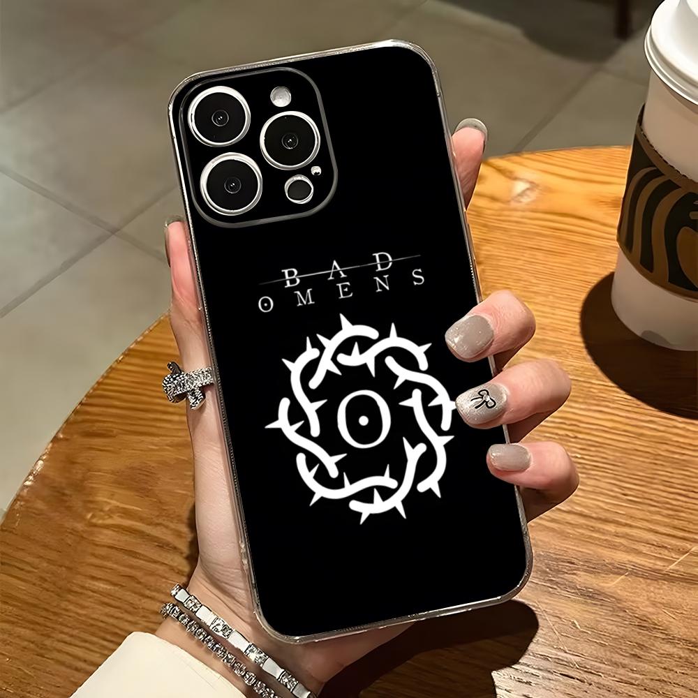 Music Bad Omens Phone Case For Iphone 15 Pro Max 14 11 12 Mini 13 Pro 7 8 X XR XS SE Transparent Back Cover