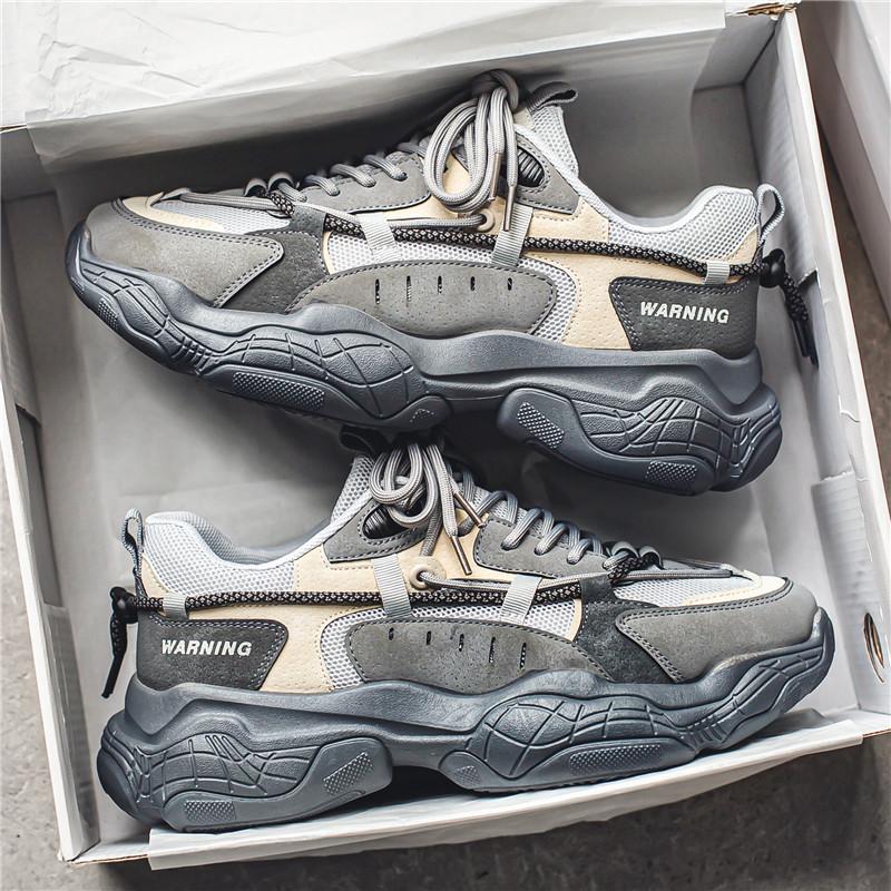 

2024 new autumn explosion ultra-light wear-resistant breathable retro versatile casual mesh shoes men s sports shoes 44 серый