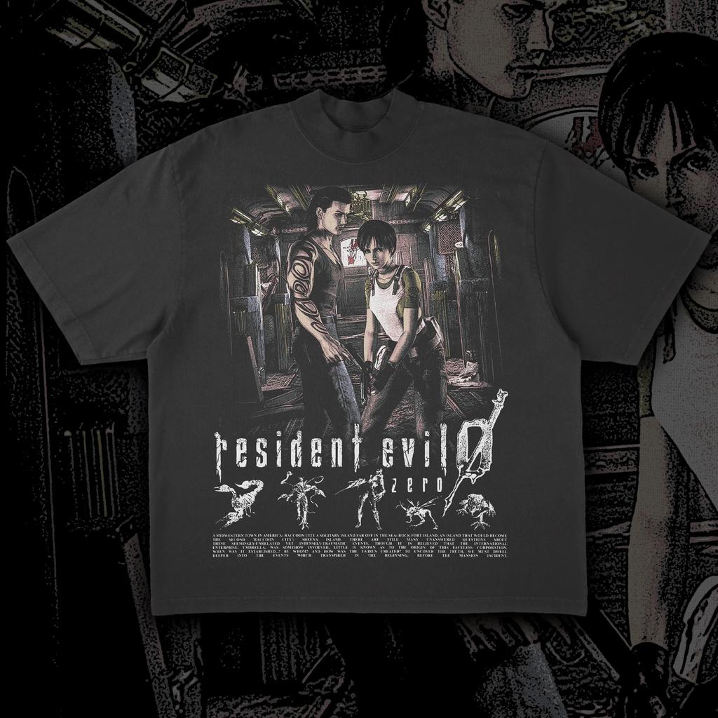 Retro Style Classic Horror Theme Game Resident Evil Peripherals Tshirts From The 1990s Unisex Graphic Print Tee Men Women Tops