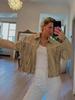 Short Pu Suede Jacket Women Fashionable New 2025 Long Sleeve Tassel Lapel Collar Cropped Slim Coat Lady Street New Outerwear