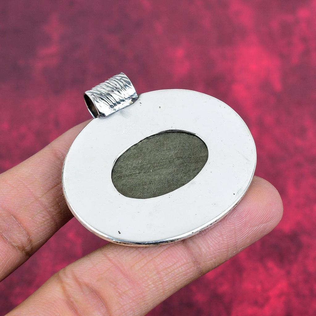 Pingente de obsidiana dourada 925 em prata esterlina maciça, joia com pingente de pedra preciosa feita à mão, presente para esposa, pingente novo