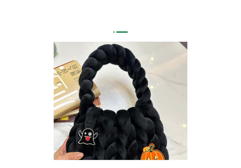 Samtfaden Gewebte Damen DIY Tasche - Handgemachtes Weihnachts- & Halloween-Geschenk