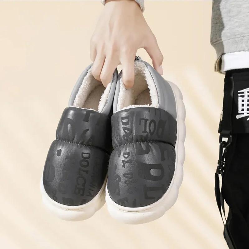 Мужская модная домашняя обувь из хлопка плюс бархат — фото 5