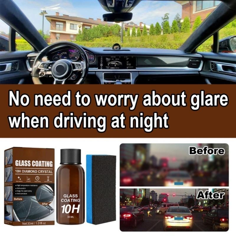 30ml Environmentally Safe Windshield Coating Set Sponge Included Leak Proof Designs Car Glass Sealant for Year Round Use