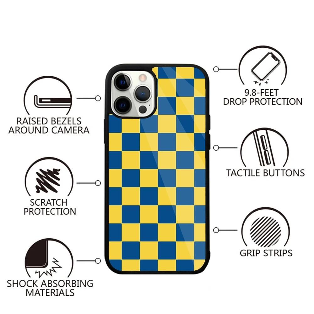checkerboard checked chess board Phone Case For iPhone 16,15,14,13,12,11,Plus,Pro,Max,Mini Magsafe Magnetic Wireless Charging
