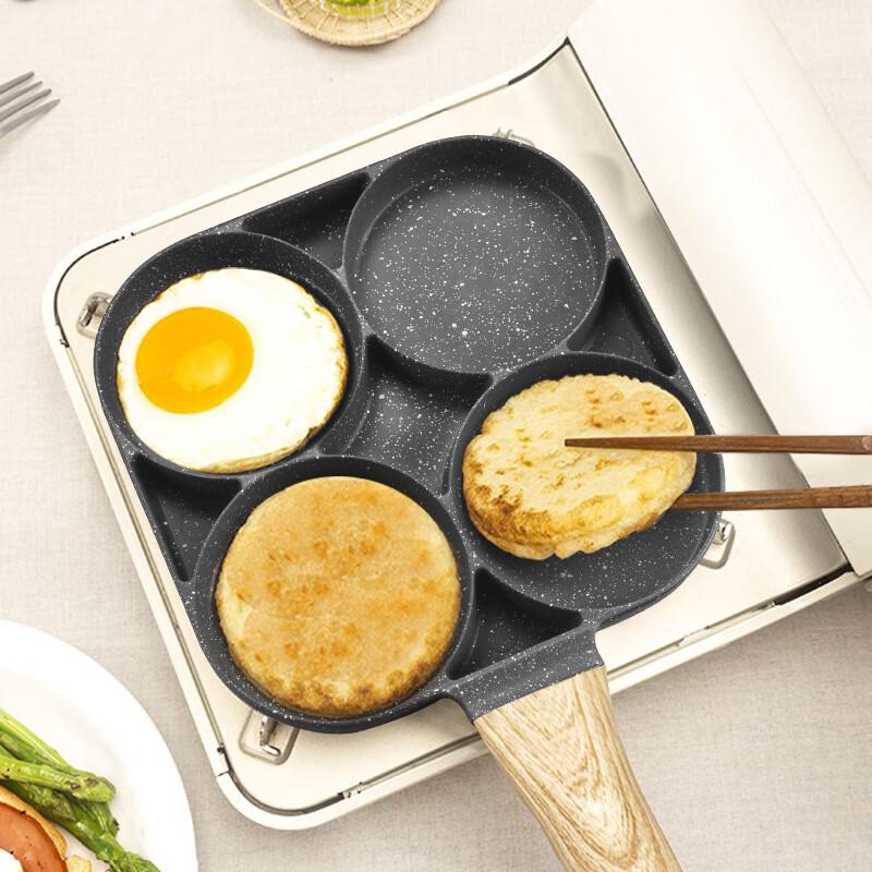 ROYALDESSINI 4-Hole Non-Stick Breakfast Frying Pan