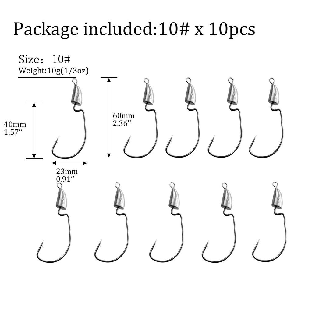 3PCS Jig Head Fishing Hooks Lead Head Fishing Hooks For Soft Fish Lure 3.5G-10G 3PCS Jig Head Fishing Hooks Lead Head Fishing Hooks For Soft Fish Lure 3.5G-10G