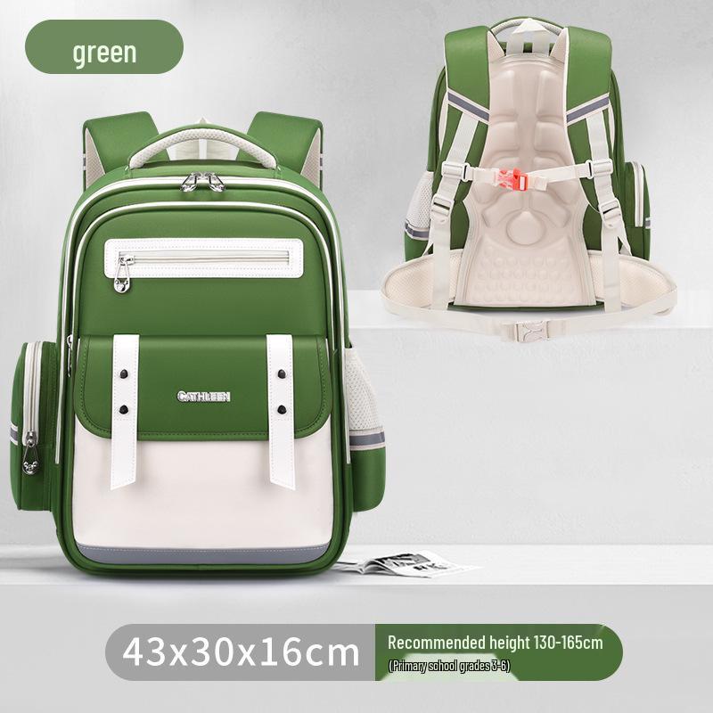 Capybara Oxford Spine-Support Backpack for Grades 1-6: Boys & Girls School Bag