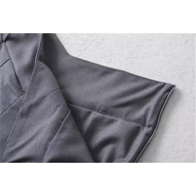 Damen Frühling Sommer Glamour Stil V-Taille Minirock Anti-Exposure A-Linie Figurschmeichelnd Schlankmachend Reiner-Wunsch Faltenrock