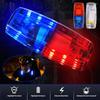 Polizeilicht LED Rot Blau Schulterlampe Warnung Notfallwarnung Sicherheitsleuchten USB Wiederaufladbar mit Clip Weißes Licht Taschenlampe