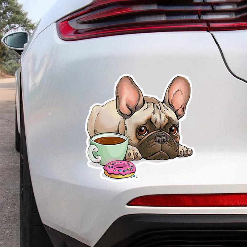 Dog Afternoon Tea Vinyl Decal Waterproof Car Bumper Sticker for Motorcycle Laptop Decoration HE50