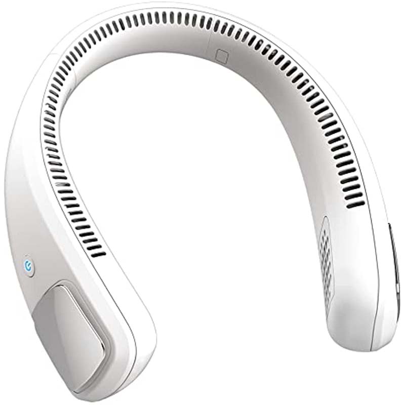 

New Mini Neck Fan Portable Bladeless Hanging Neck Rechargeable Air Cooler 3 Speed Mini Summer Sports Fans білий