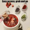 Seasoning Organizer Clear Airtight Reusable Jar Salt Jar with Lid for Condiment Household Cooking Dining Baking Bathroom