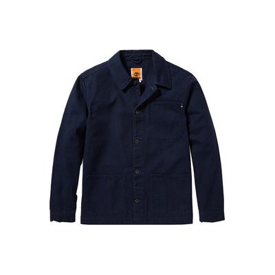 Veste Décontractée à Revers et Poches Multiples Couleur Unie pour Homme Bleu Saphir Foncé A2PB1-433