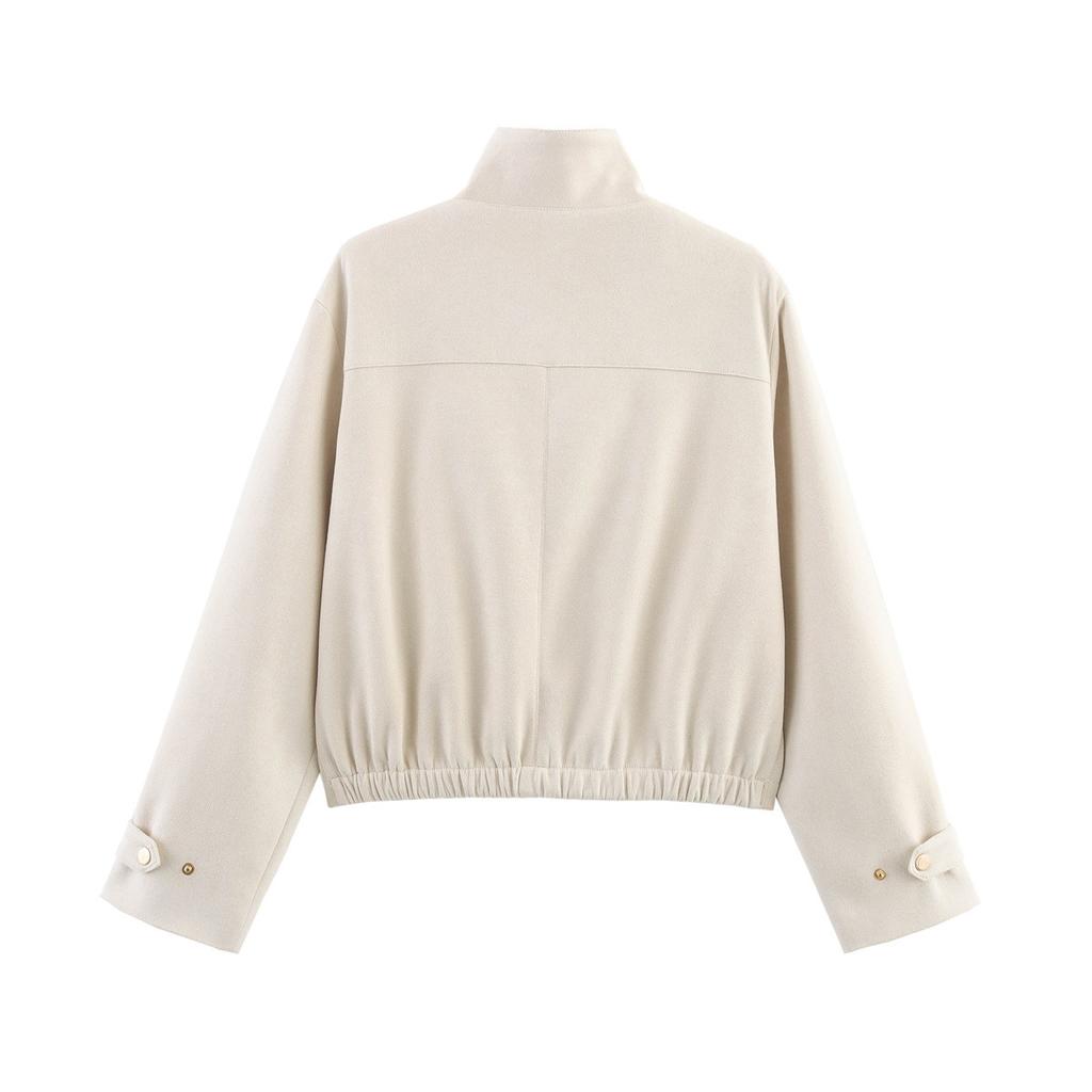 European and American style new women's fashionable casual versatile classic two-color suede jacket