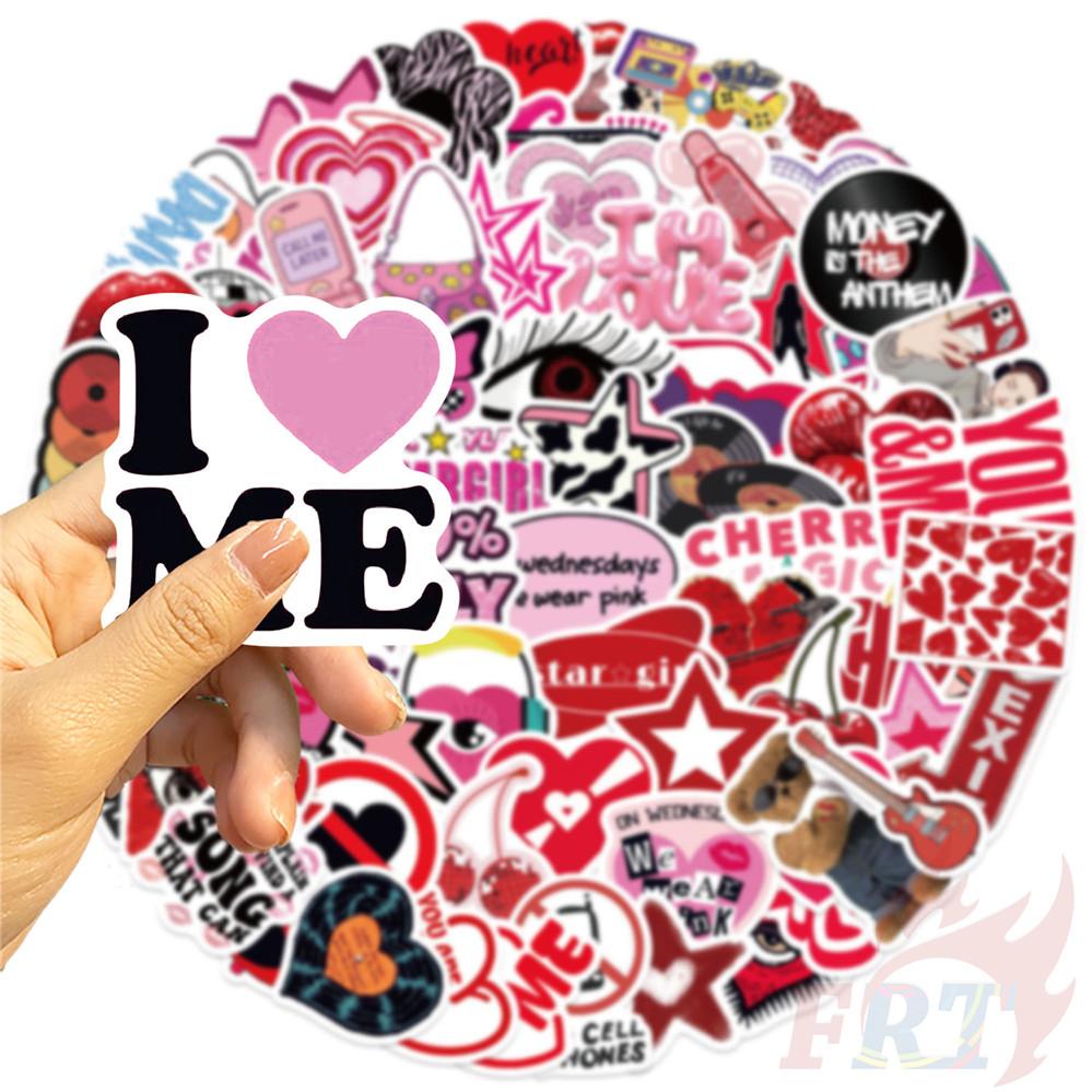 100 Adet/Set Downtown Y2K Kızları Sanat Serisi 01 Çıkartmaları Kendin Yap Moda Çıkartmaları