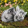 Dragon Sculpture Resin Craft Garden Ornaments Decor Unique Statue Sculpture Magic Flying Dragon Outdoor Yard Decoration