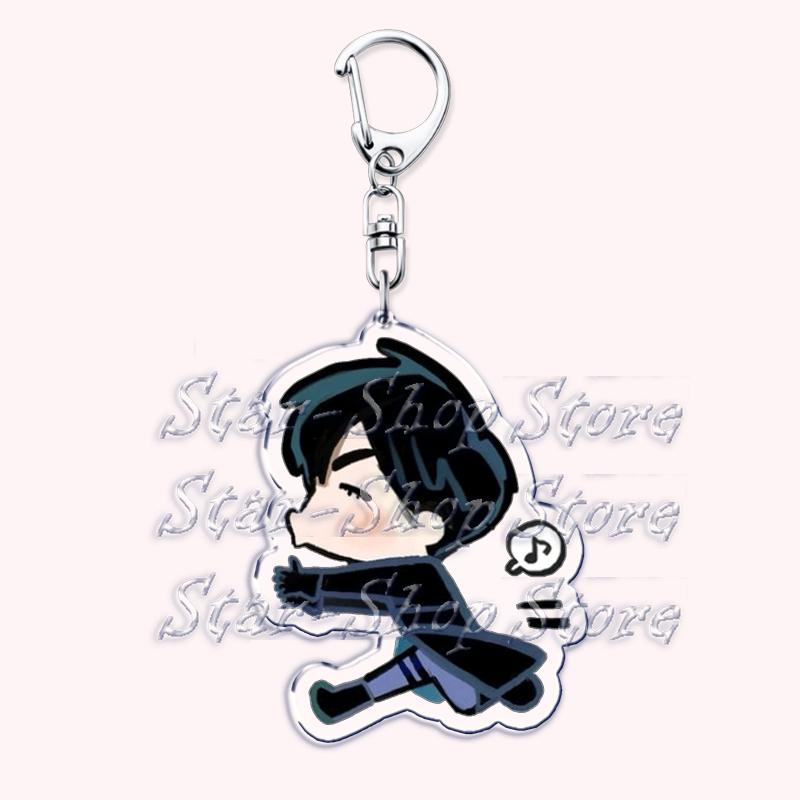 Cute Alien Stage Roommates Chibis Keychains for Womens Accessories Bag Luka Ivan Till Mizi Hyuna Sua Keyrings Jewelry Fans Gifts